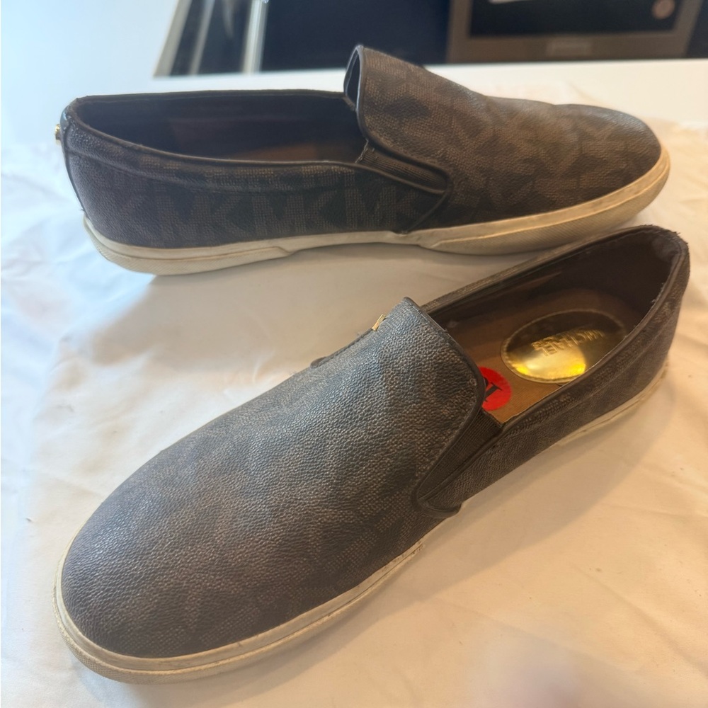 Michael Kors Women's Slip-On Sneakers - Brown and Tan Size 10